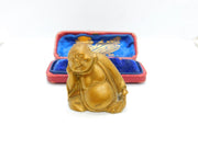 Chinese Gilded Wooden Buddha Ornament Figure Vintage c1970