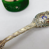 Victorian Sterling Silver Gilt & Enamel Temple Building Toronto Spoon Antique