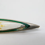 Sterling Silver Colourful Enamel Floral Brooch Antique 1912 Birmingham