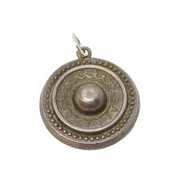 Victorian Sterling Silver Aesthetic Form Target Pendant Antique c1880