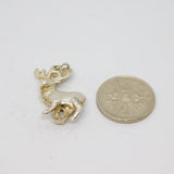 Sterling Silver Moose Or Reindeer Charm Pendant Vintage c1970