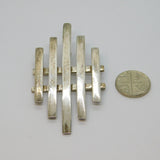 Sterling Silver Modernist Graduating Lines Statement Pendant Vintage 1974 London