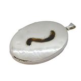 Sterling Silver Large Shibayama Insect Locket Pendant Vintage Birmingham