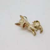 Sterling Silver Textured Donkey Charm Pendant Vintage c1970