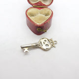 Sterling Silver 18th Birthday Lucky Key Charm Pendant Vintage c1970