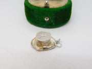 Sterling Silver Top Hat Charm Pendant Vintage c1970