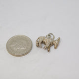 Sterling Silver Donkey Charm Pendant Vintage c1970
