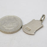 Sterling Silver Enamel Wales Charm Pendant Vintage c1970s