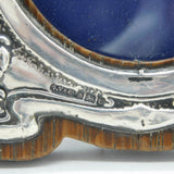 Edwardian Pair of Sterling Silver & Wooden 'Dinna Forget' Picture Frames Antique