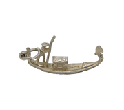 Sterling Silver Venetian Gondolier Charm Pendant Vintage c1970
