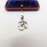 Sterling Silver Arabic Characters Charm Pendant Vintage c1970