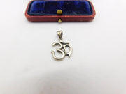 Sterling Silver Arabic Characters Charm Pendant Vintage c1970