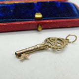 Sterling Silver 18th Birthday Commemoration Key Charm Pendant Vintage c1970