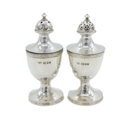 Guild of Handicrafts Pair of Sterling Silver Salt & Pepper Shakers Vintage 1975