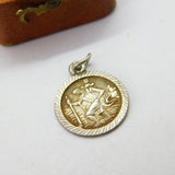 Sterling Silver St Christopher Patron of Travel Charm Pendant Vintage c1970
