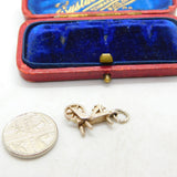 Sterling Silver Spinning Wheel Charm Pendant Vintage c1970