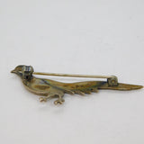 Continental .835 Silver Marcasite Pheasant Art Deco Brooch Pin Antique c1930's