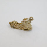 Sterling Silver Opening Boot With Man & Dog Inside Charm Pendant Vintage c1970s