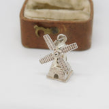 Sterling Silver Windmill Charm Pendant Vintage c1970