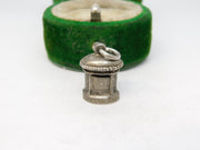 Sterling Silver Post Box Charm Pendant Vintage c1970