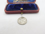 Sterling Silver George V Threepence Coin Charm Pendant Antique 1918 Art Deco