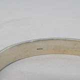 Studio Sterling Silver Cabochon Amethyst Bangle Bracelet Vintage Edinburgh