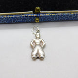 Sterling Silver Waiter in White Tie Charm Pendant Vintage c1970