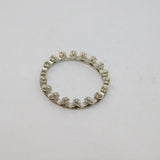 Sterling Silver Paste Set Tiara Dress Band Ring Vintage c1970 Size Q