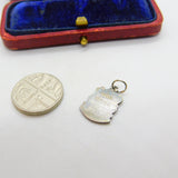 Sterling Silver and Enamel Grasmere Travel Shield Charm Pendant Vintage c1970