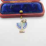 Sterling Silver and Jewelled Chalice Charm Pendant Vintage c1970