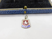 Sterling Silver & Enamel Kent Crest Charm Pendant Vintage c1970