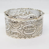 Edwardian Sterling Silver Regency Pattern Potpourri Box Antique 1902 London