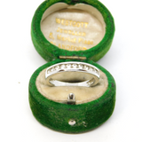 Sterling Silver Spinel Set Half Eternity Ring Vintage c1970 Size M 1/2