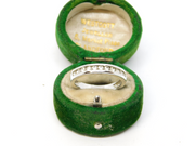 Sterling Silver Spinel Set Half Eternity Ring Vintage c1970 Size M 1/2