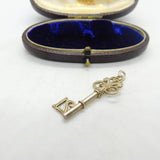 Sterling Silver Commemorative 21st Birthday Key Charm Pendant Vintage c1970