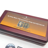 London Mint Penny Black Stamp & 24ct Gold Coin Anniversary Set Vintage