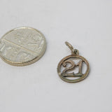 Sterling Silver 21st Birthday Charm Pendant Vintage c1970