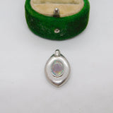 Sterling Silver Opal Drop Charm Pendant Vintage c1970
