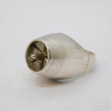 Studio Sterling Silver Propeller Form Signet Ring Vintage c1970s