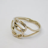 Sterling Silver Double Infinity Knot Studio Style Ring Vintage c1970 Size P 1/2