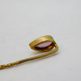 Victorian Rolled Gold & Amethyst Set Drop Stick Pin Antique c1880s