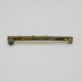 Continental .935 Silver Pearl & Marcasite Art Deco Bar Brooch Pin Antique c1930