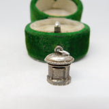 Sterling Silver Postbox Charm Pendant Vintage c1970