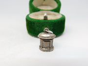 Sterling Silver Postbox Charm Pendant Vintage c1970