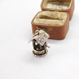 Sterling Silver Wishing Well Lucky Charm Pendant Vintage c1970
