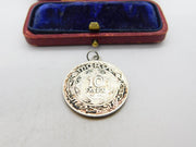 Silver Dipped Unusual 10 Moroccan Francs Coin Muhammed V Charm Pendant 1947