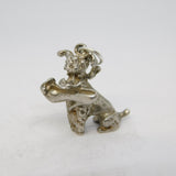 Sterling Silver Poodle Dog with the Shoe Charm Pendant Vintage c1970