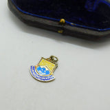 Sterling Silver Bourton-on-the Water Traveler Shield Charm Pendant Vintage c1970