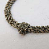 19th Century French Sterling Silver Albertina Two-Strand Bracelet Antique c1860s