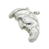 Sterling Silver Novelty Man in the Moon Vesta Case Vintage c1980s
